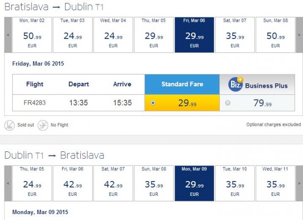 dublin ryanair